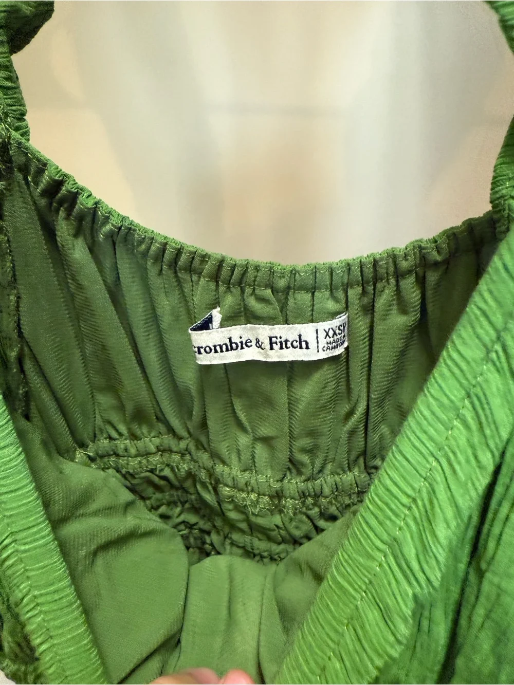Abercrombie & Fitch Green Ruffle-Strap Maxi Dress